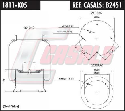 Casals B2451 - Körük, pnevmatik asqı furqanavto.az