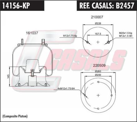 Casals B2457 - Körük, pnevmatik asqı furqanavto.az