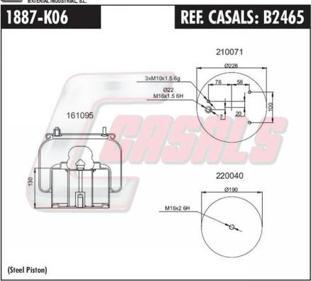 Casals B2465 - Körük, pnevmatik asqı furqanavto.az