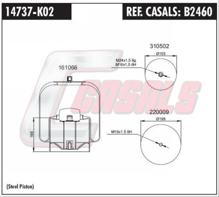 Casals B2460 - Körük, pnevmatik asqı furqanavto.az