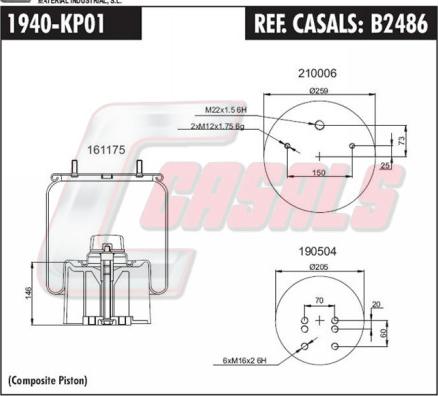 Casals B2486 - Körük, pnevmatik asqı furqanavto.az