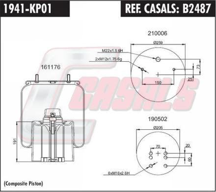 Casals B2487 - Körük, pnevmatik asqı furqanavto.az
