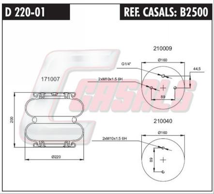 Casals B2500 - Körük, pnevmatik asqı furqanavto.az