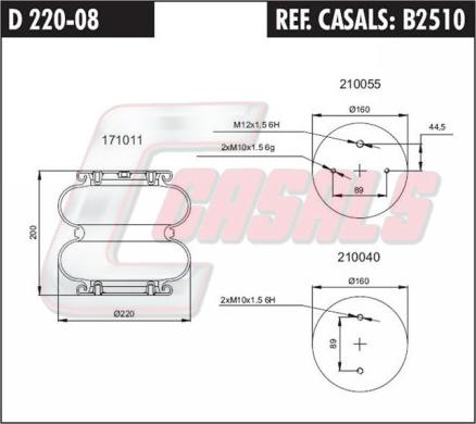 Casals B2510 - Körük, pnevmatik asqı furqanavto.az