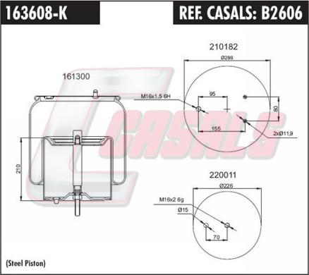 Casals B2606 - Körük, pnevmatik asqı furqanavto.az