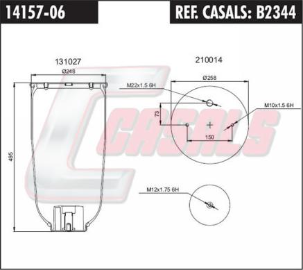Casals B2344 - Körük, pnevmatik asqı furqanavto.az