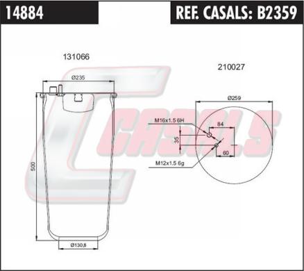 Casals B2359 - Körük, pnevmatik asqı furqanavto.az