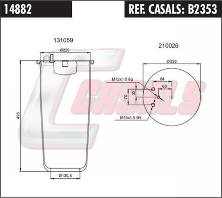 Casals B2353 - Körük, pnevmatik asqı furqanavto.az