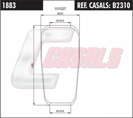 Casals B2310 - Körük, pnevmatik asqı furqanavto.az