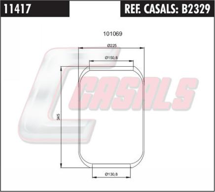 Casals B2329 - Körük, pnevmatik asqı www.furqanavto.az
