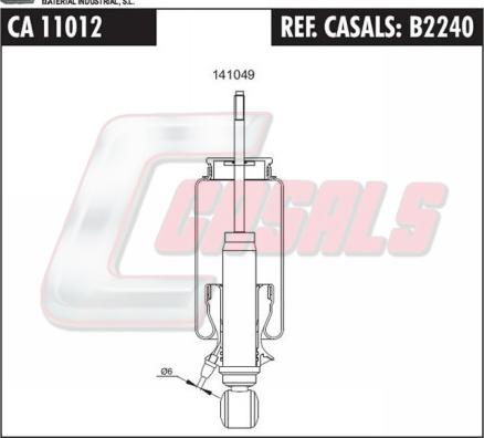 Casals B2240 - Körük, sürücü kabininin asması furqanavto.az