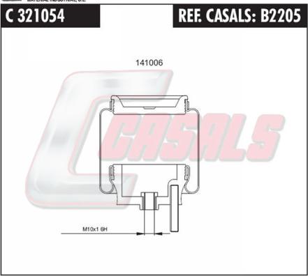 Casals B2205 - Körük, sürücü kabininin asması furqanavto.az