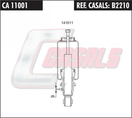 Casals B2210 - Amortizator, kabin asması furqanavto.az