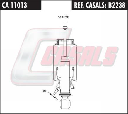 Casals B2238 - Körük, sürücü kabininin asması furqanavto.az