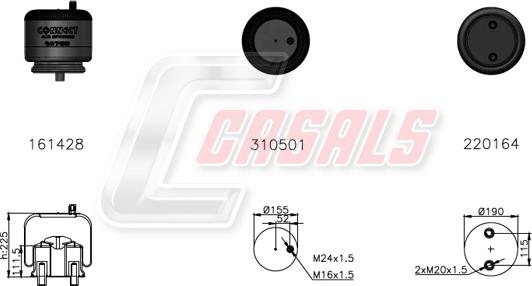 Casals B2761 - Körük, pnevmatik asqı furqanavto.az