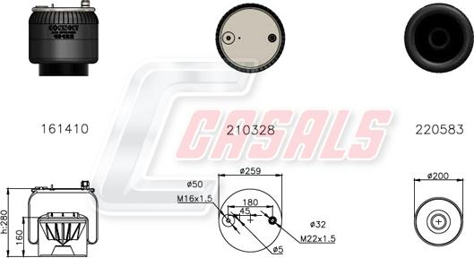 Casals B2784 - Körük, pnevmatik asqı furqanavto.az