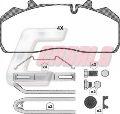 ACDelco AC058822D - Əyləc altlığı dəsti, əyləc diski furqanavto.az