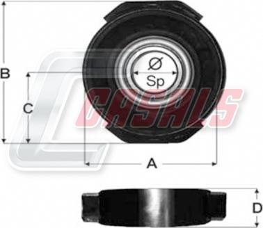 Casals ST30 - Dirək valının mərkəzi rulman dəstəyi furqanavto.az