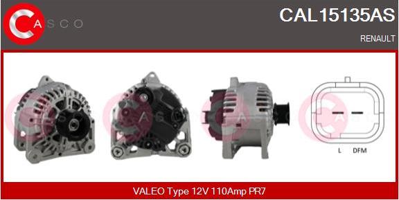 Casco CAL15135AS - Alternator furqanavto.az