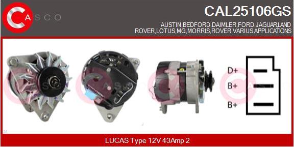 Casco CAL25106GS - Alternator furqanavto.az