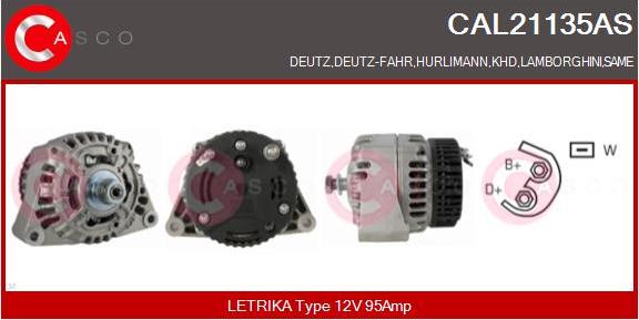 Casco CAL21135AS - Alternator furqanavto.az