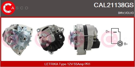 Casco CAL21138GS - Alternator furqanavto.az