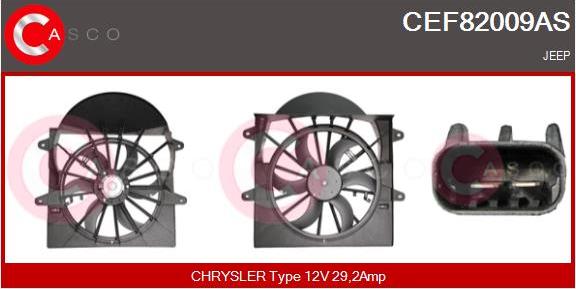 Casco CEF82009AS - Elektrik mühərriki, radiator ventilyatoru furqanavto.az