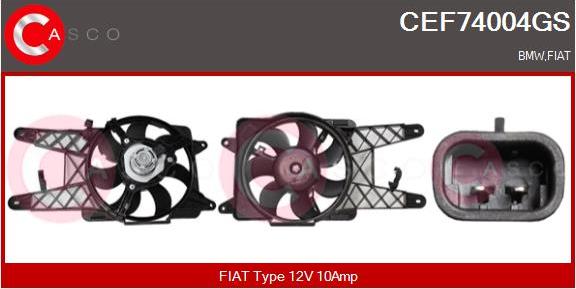 Casco CEF74004GS - Elektrik mühərriki, radiator ventilyatoru furqanavto.az