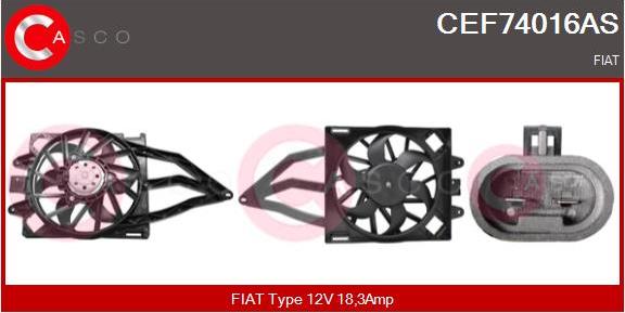 Casco CEF74016AS - Elektrik mühərriki, radiator ventilyatoru furqanavto.az