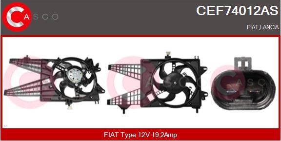 Casco CEF74012AS - Elektrik mühərriki, radiator ventilyatoru furqanavto.az