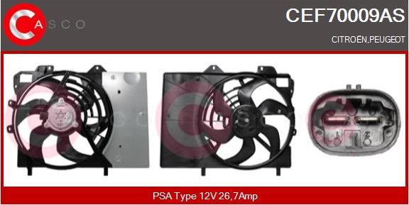 Casco CEF70009AS - Elektrik mühərriki, radiator ventilyatoru furqanavto.az