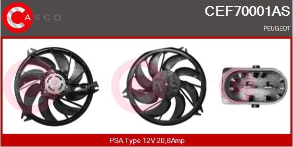 Casco CEF70001AS - Elektrik mühərriki, radiator ventilyatoru furqanavto.az