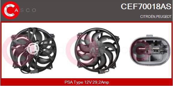 Casco CEF70018AS - Elektrik mühərriki, radiator ventilyatoru furqanavto.az