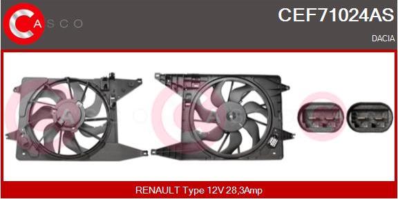 Casco CEF71024AS - Elektrik mühərriki, radiator ventilyatoru furqanavto.az