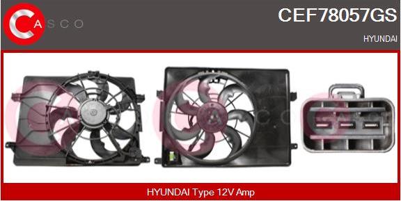 Casco CEF78057GS - Elektrik mühərriki, radiator ventilyatoru furqanavto.az