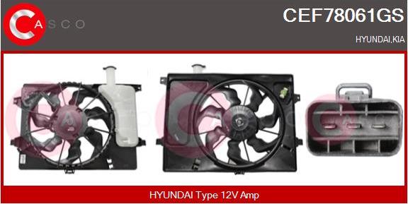Casco CEF78061GS - Elektrik mühərriki, radiator ventilyatoru furqanavto.az