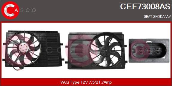 Casco CEF73008AS - Elektrik mühərriki, radiator ventilyatoru furqanavto.az