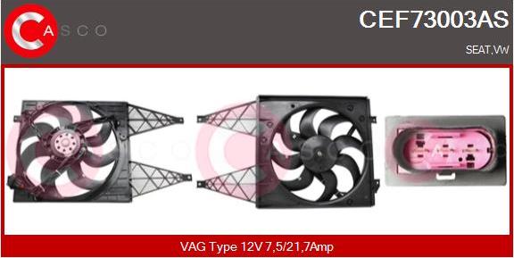 Casco CEF73003AS - Elektrik mühərriki, radiator ventilyatoru furqanavto.az