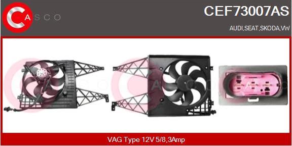 Casco CEF73007AS - Elektrik mühərriki, radiator ventilyatoru furqanavto.az