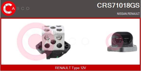 Casco CRS71018GS - Ön rezistor, elektromotor radiator fanatı furqanavto.az