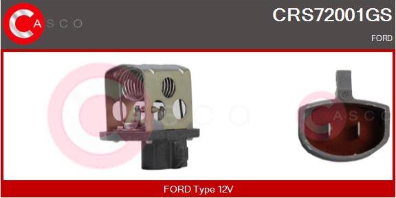 Casco CRS72001GS - Ön rezistor, elektromotor radiator fanatı furqanavto.az