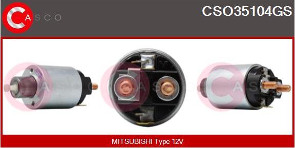 Casco CSO35104GS - Solenoid açarı, başlanğıc furqanavto.az