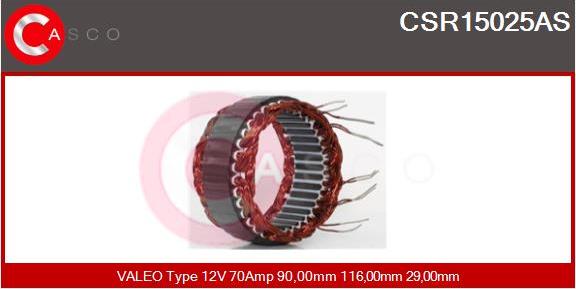 Casco CSR15025AS - Stator, alternator furqanavto.az