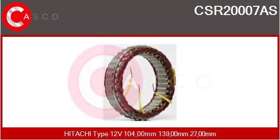 Casco CSR20007AS - Stator, alternator furqanavto.az