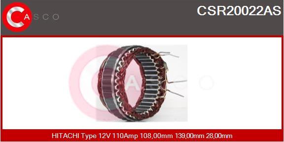 Casco CSR20022AS - Stator, alternator furqanavto.az