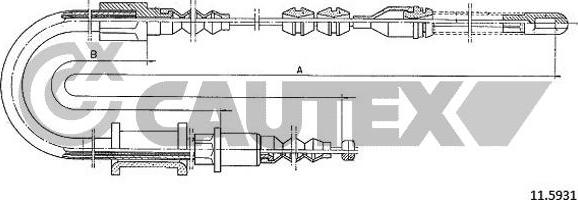 Cautex 487446 - Kabel, dayanacaq əyləci furqanavto.az