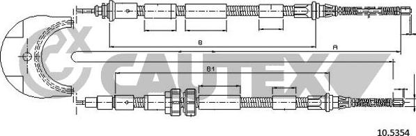 Cautex 080090 - Kabel, dayanacaq əyləci furqanavto.az