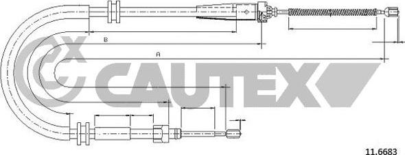 Cautex 028481 - Kabel, dayanacaq əyləci furqanavto.az