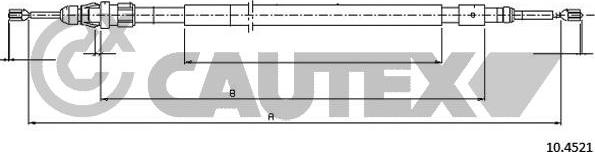 Cautex 766176 - Kabel, dayanacaq əyləci furqanavto.az