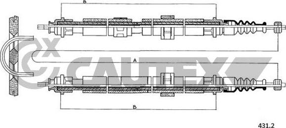 Cautex 760976 - Kabel, dayanacaq əyləci furqanavto.az